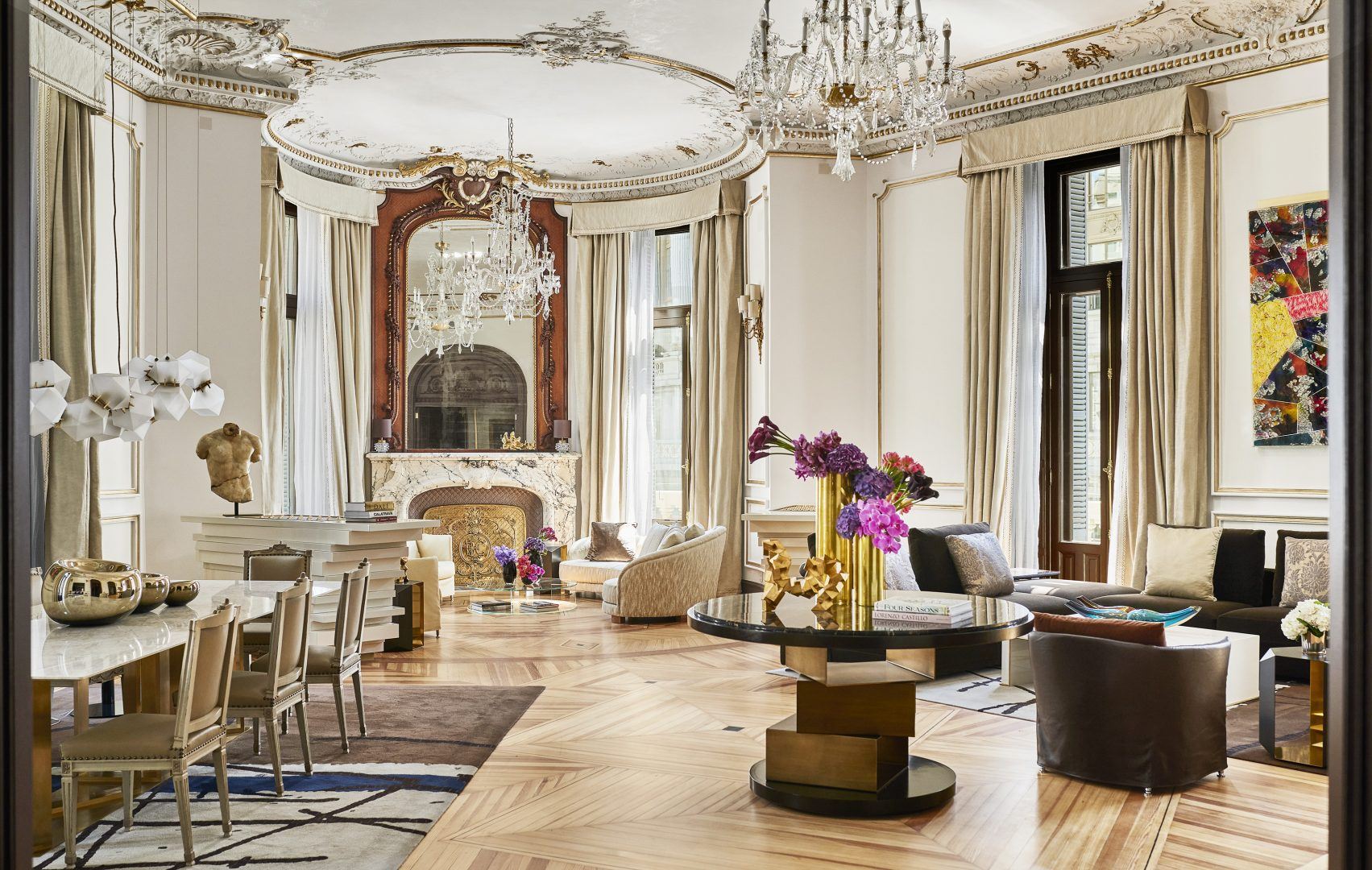 Four Seasons Hotel Madrid Royal Suite Living Room 3 1703x1080 - Four Seasons Hotel, Madrid